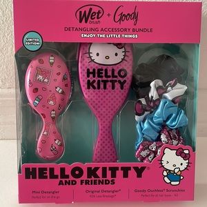 Hello Kitty Wet Brush x Goody hair brush scrunchies detangling accessory bundle